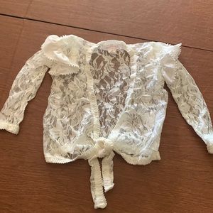 Dollcake lace tie up top size 2